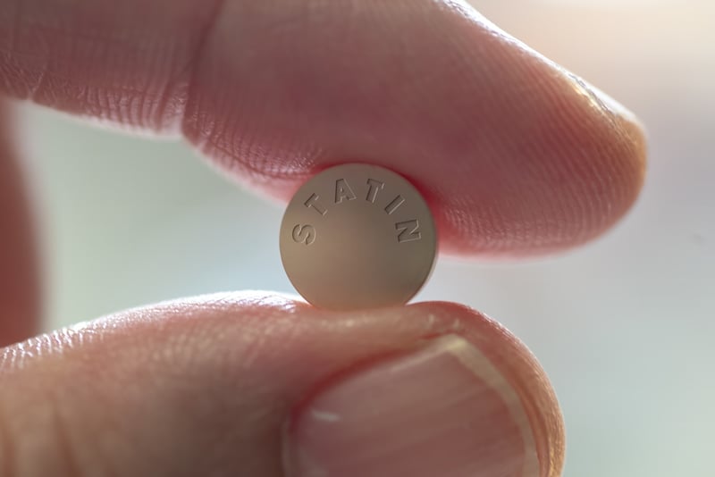 closeup of statin medication