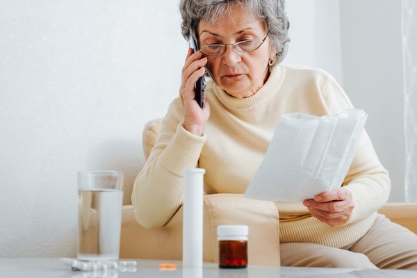 health plan member reviewing medication treatment plan