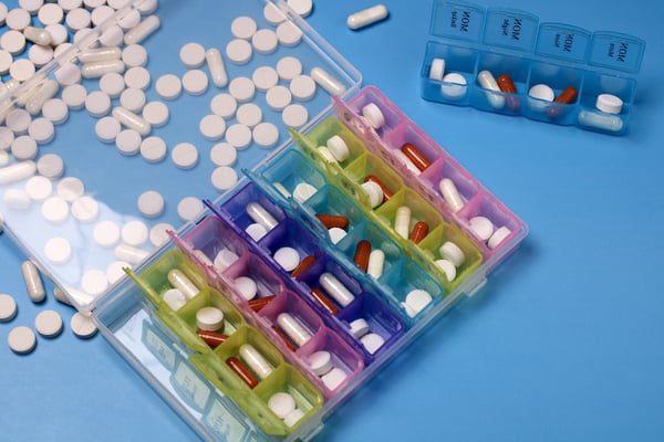 medications organized for the week
