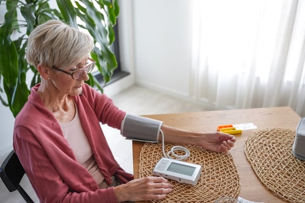 patient at home completing treatment plan