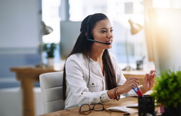 remote pharmacist speaking with a pateint about paient education on medication in her home office